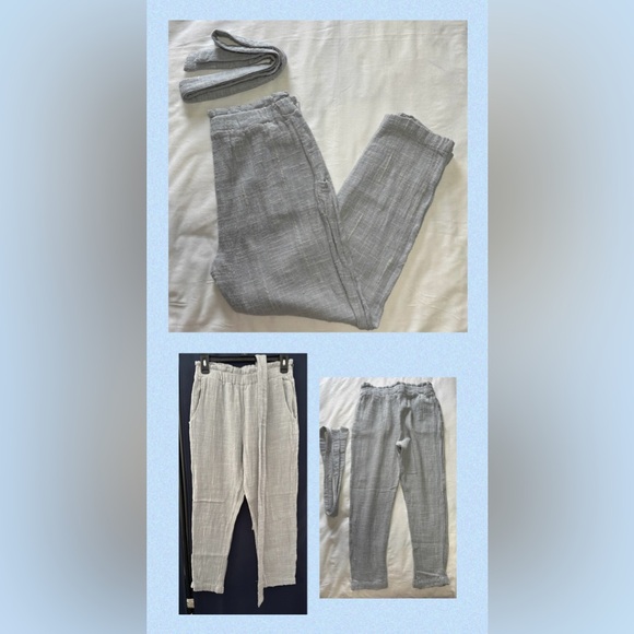 Free People Pants - Free People Light Blue Pant & Belt Size 2